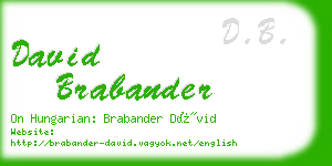 david brabander business card